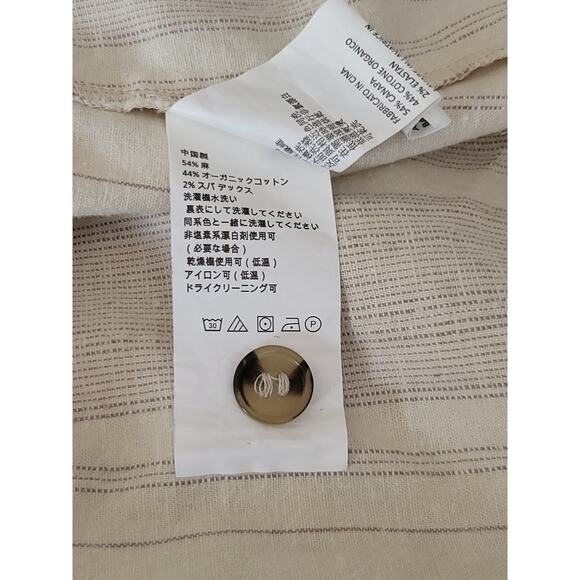 Prana Dresses Grace Trail Dress Women's Size XL Cream Button Stone‎ Stripe - Picture 9 of 10